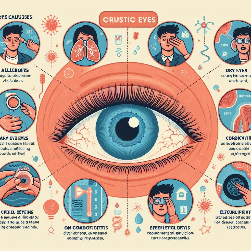 ¿Qué causa los ojos con costras?
