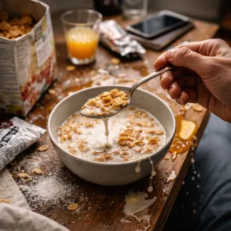 Nenaden padec energije med delom, kava in sladek prigrizek na mizi kot sprožilec nihanja sladkorja
