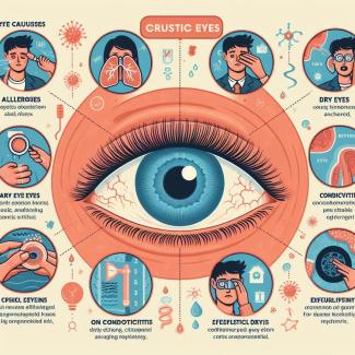 ¿Qué causa los ojos con costras?